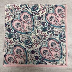 Liberty of London Pink Paisley Heart Print vintage handkerchief cotton